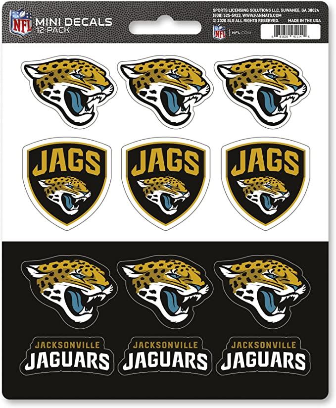 Team Promark NFL Jacksonville Jaguars Mini Decals 12-Pack