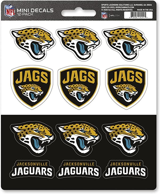 Team Promark NFL Jacksonville Jaguars Mini Decals 12-Pack – Sportzzone