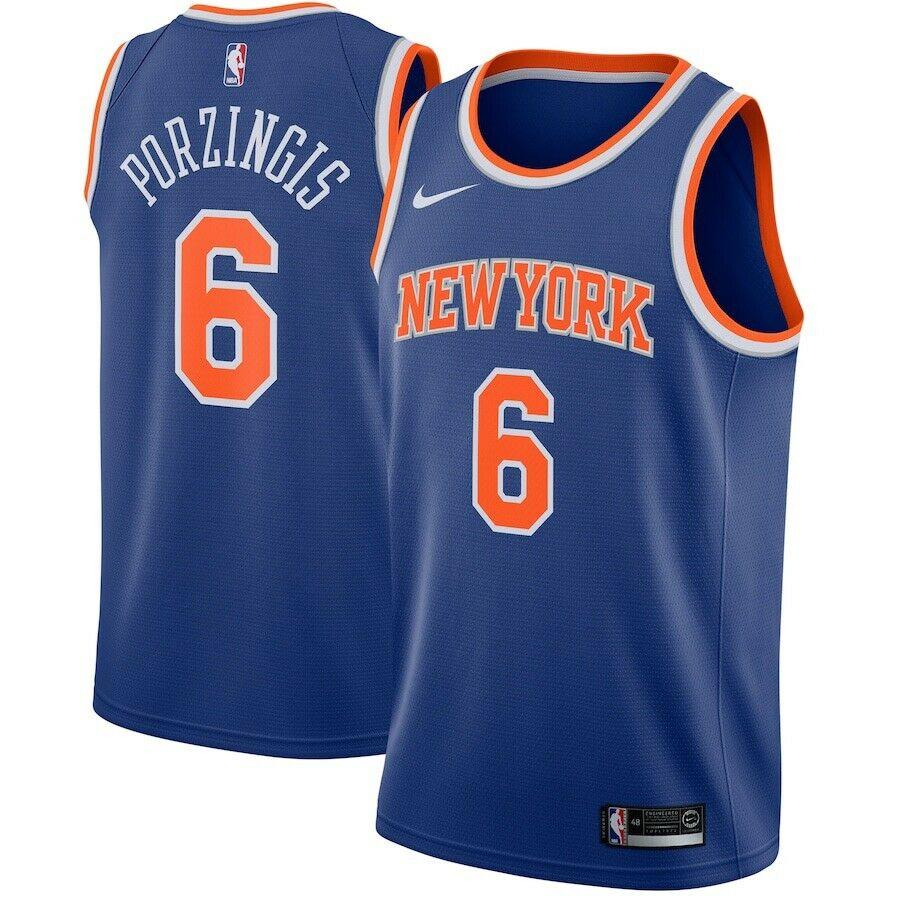 Nike NBA Men's #6 Kristaps Porzingis New York Knicks Icon Edition Swingman Jersey