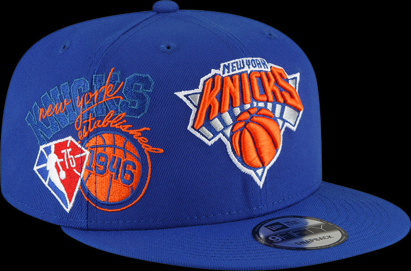 New Era NBA New York Knicks Back Half Snapback 9Fifty Adjustable Hat