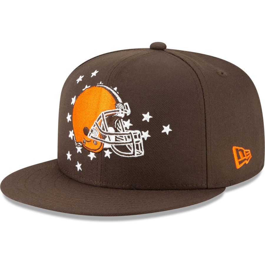 New Era NFL Men's Cleveland Browns 2019 NFL Draft On Stage Official 9FIFTY Adjustable Snapback Hat Brown OSFA