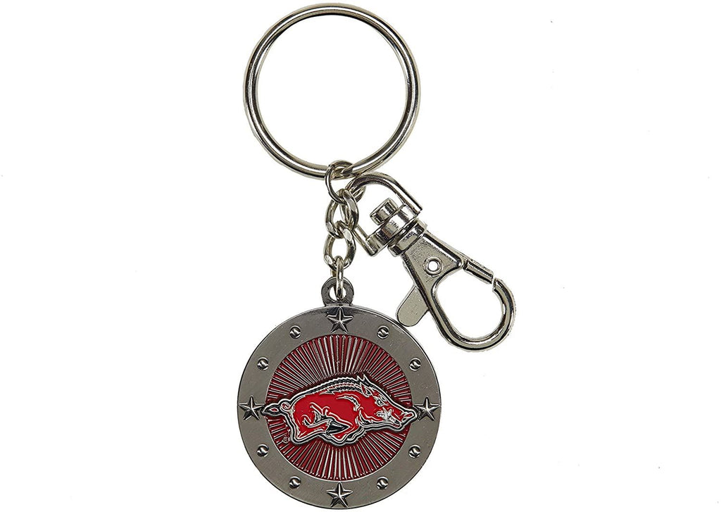 Aminco NCAA Arkansas Razorbacks Impact Keychain, Silver, One Size