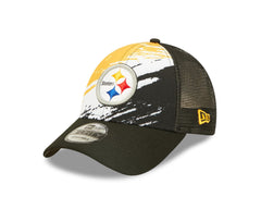 New Era NFL Men's Pittsburgh Steelers Marble 9FORTY Adjustable Snapback Hat Black OSFM