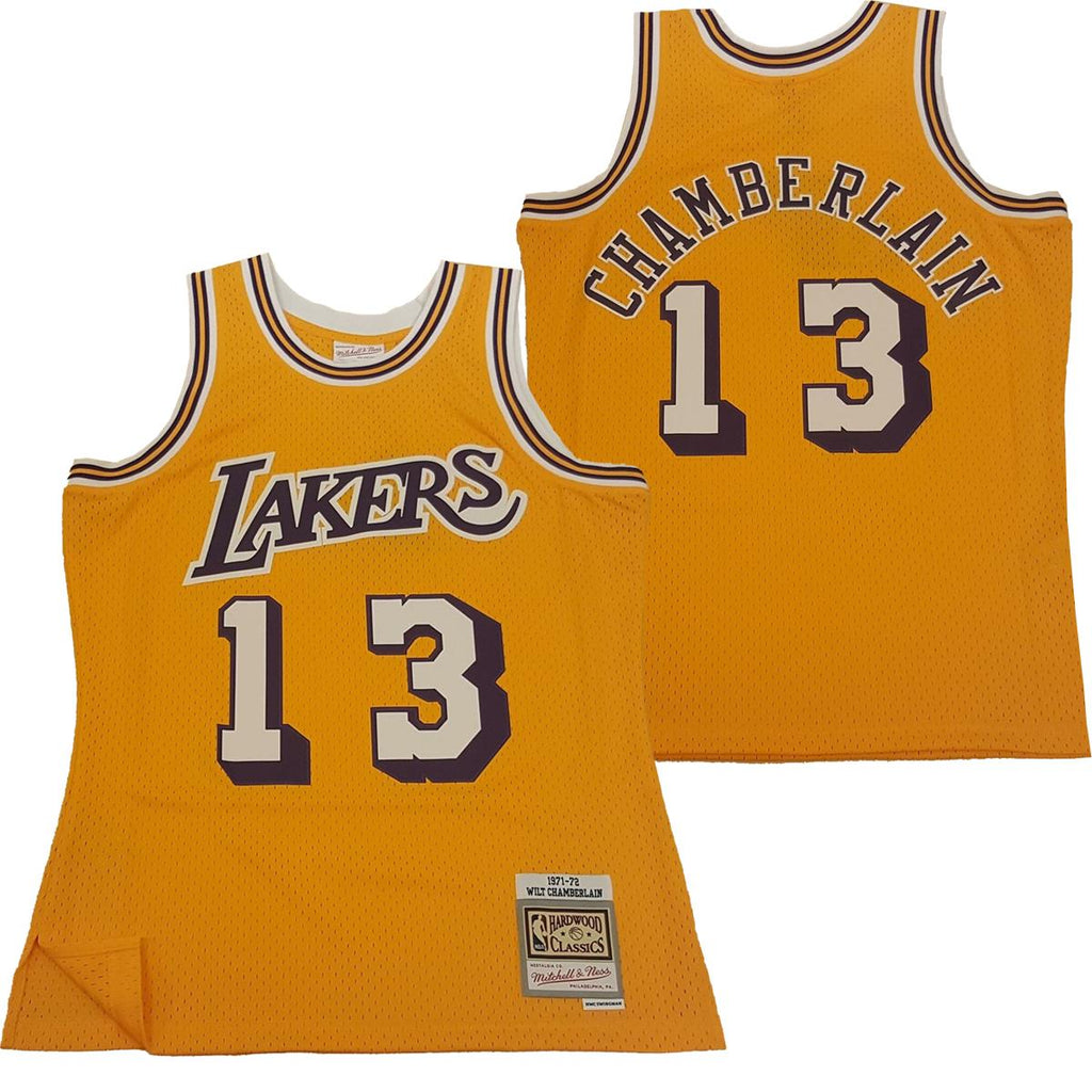 Mitchell & Ness NBA Men's Los Angeles Lakers Wilt Chamberlain 1971-72 Hardwood Classics Swingman Jersey