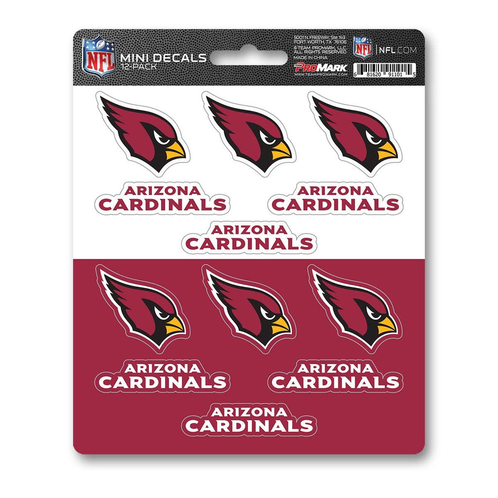 Fanmats NFL Arizona Cardinals Mini Decals 12-Pack