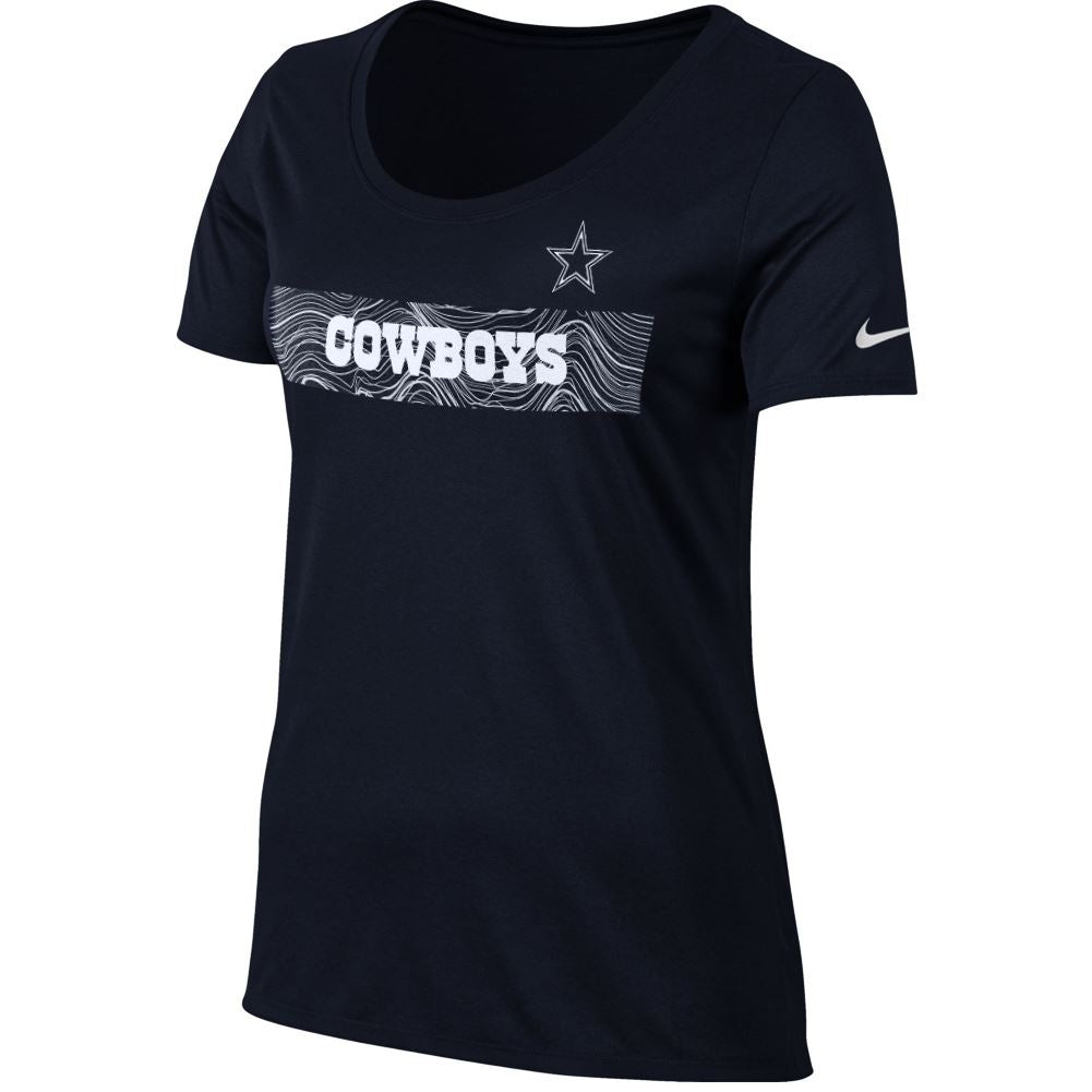 Nike NFL Women's Dallas Cowboys Sideline Scoop Short Sleeve T-Shirt