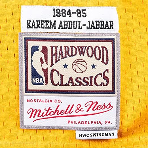 Mitchell & Ness NBA Men's Los Angeles Lakers Kareem Abdul-Jabbar 1984-85 Hardwood Classics Swingman Jersey
