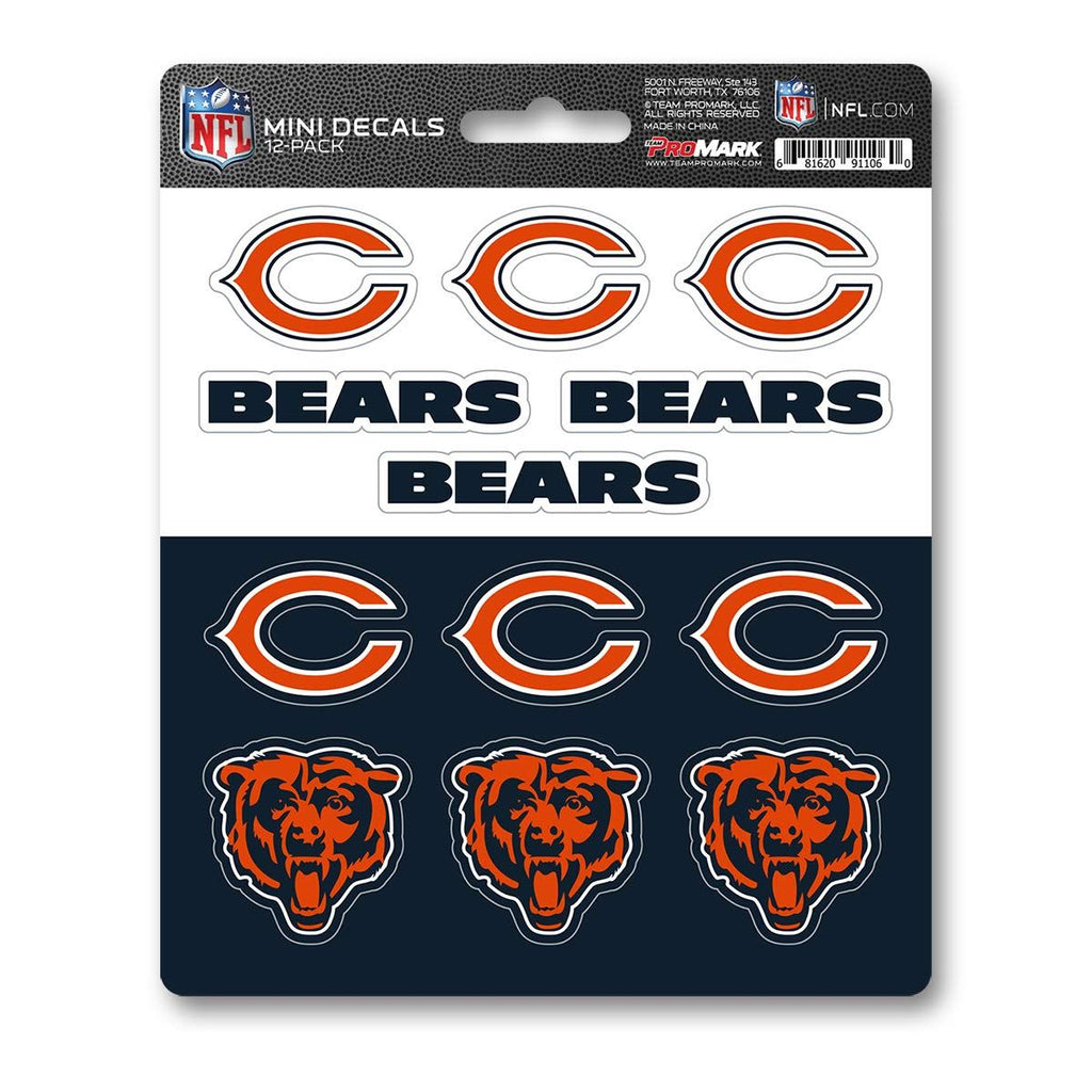 Fanmats NFL Chicago Bears Mini Decals 12-Pack