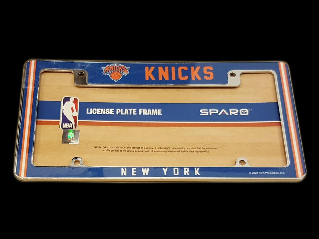 Rico NBA New York Knicks Auto Tag Alternate Design All Over Chrome Frame AFC