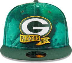 New Era NFL Men's Green Bay Packers Ink 9FIFTY Adjustable Snapback Hat Green OSFM