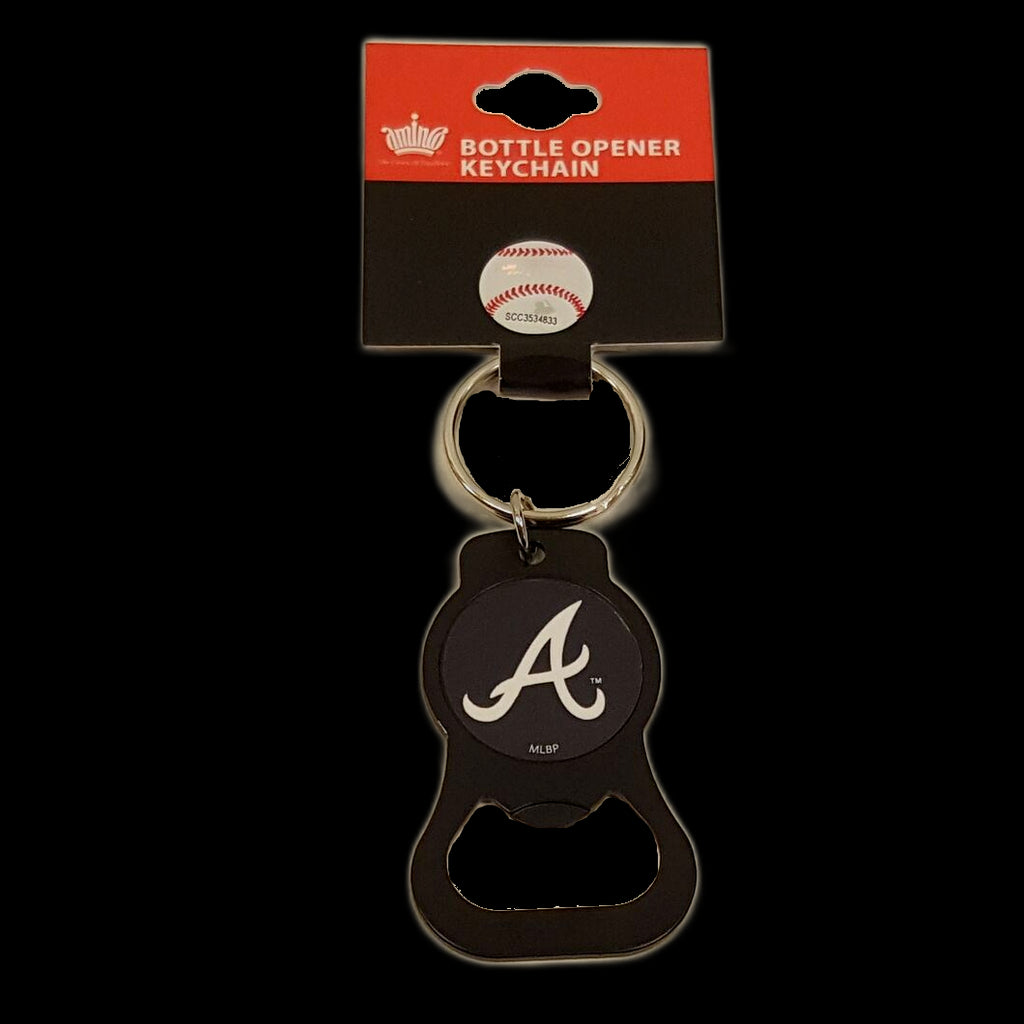 Aminco MLB Atlanta Braves Bottle Opener Keychain Black