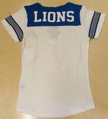 5th & Ocean By New Era NFL Women's Detroit Lions Baby Jersey Lace-Up T-Shirt