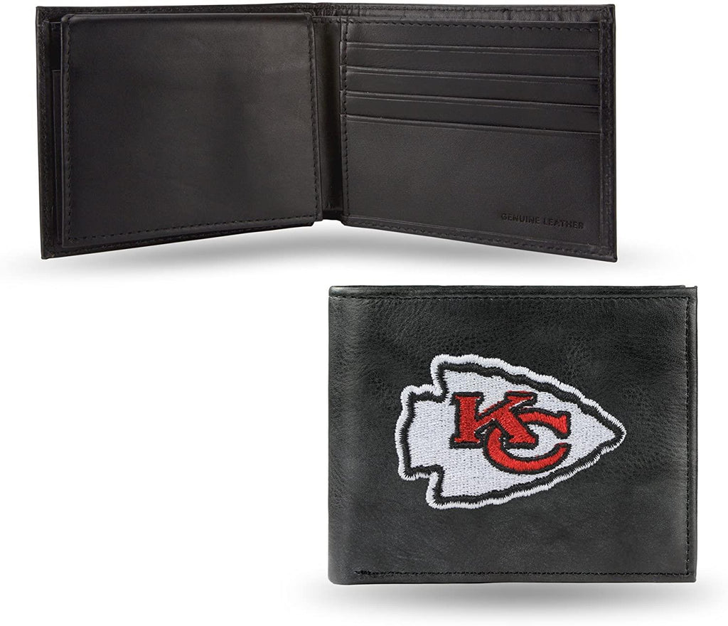 Rico NFL Kansas City Chiefs Embroidered Billfold Genuine Leather Wallet