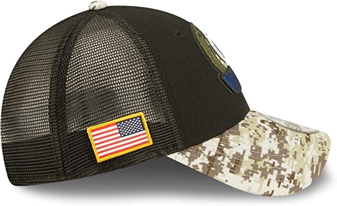 New Era NFL Men's Indianapolis Colts 2022 Salute To Service 9Forty Snapback Adjustable Hat Black/Digital Camo