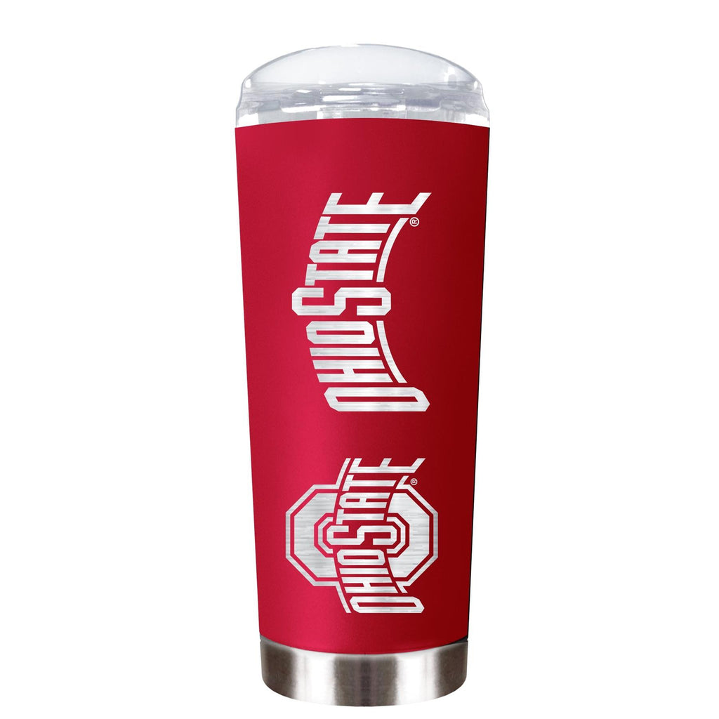 Great American Products NCAA Ohio State Buckeyes Powder Coated ROADIE Travel Tumbler 18oz Red