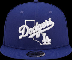 New Era MLB Men's Los Angeles Dodgers Logo State 9FIFTY Adjustable Blue OSFM