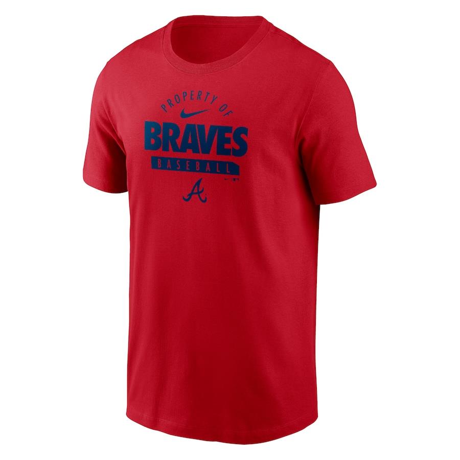 Atlanta Braves Shirt Mens Medium Blue Graphic Baseball MLB Nike