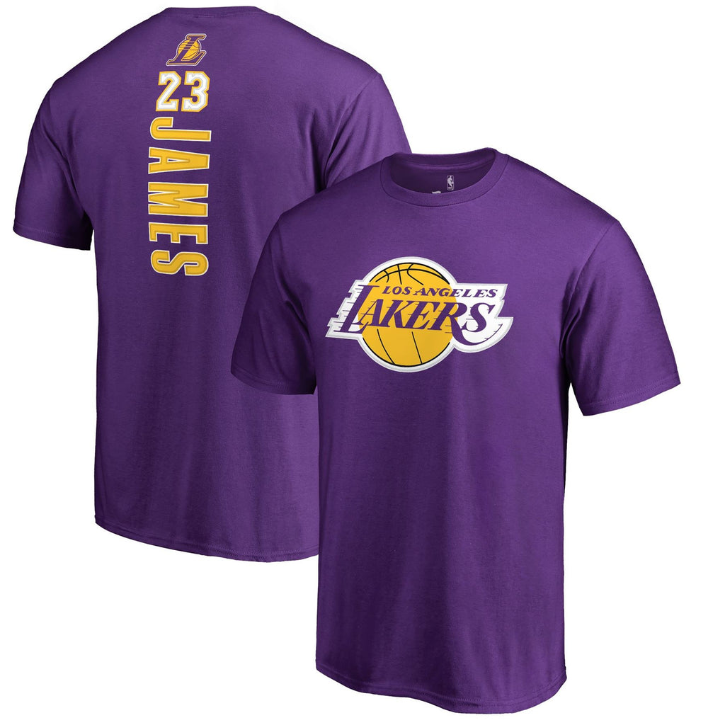 NBA Men's #23 LeBron James Los Angeles Lakers Backer Name & Number T-Shirt