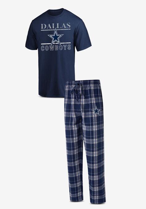 Concept Sports NFL Men's Dallas Cowboys Badge Pajamas Shirt & Pants Sleepwear Set