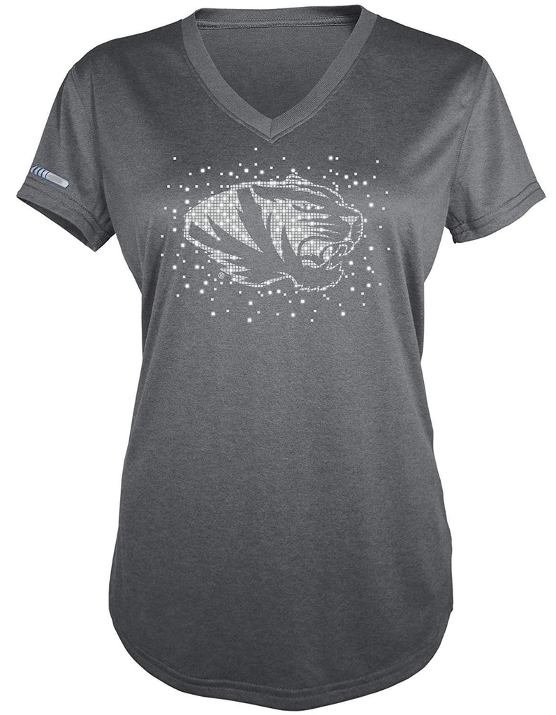 Majestic NCAA Women's Missouri Tigers Particle V-Neck T-Shirt