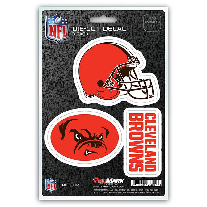 Promark NFL Cleveland Browns Team Decal - Pack of 3