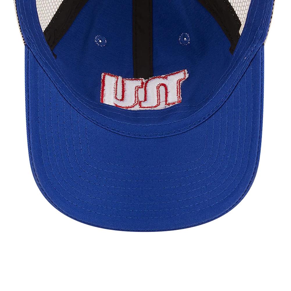 New Era NFL Men's New York Giants Flag 9TWENTY Adjustable Trucker Hat Blue/Khaki One Size