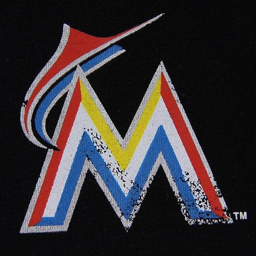 5th & Ocean MLB Women's Miami Marlins Dot Grunge T-Shirt