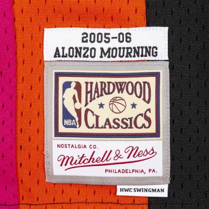 Men's Mitchell & Ness Orange/Red Miami Heat Hardwood Classics On