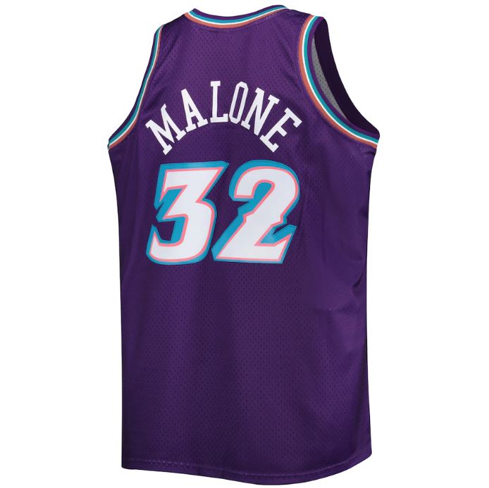 Utah Jazz Karl Malone Mitchell Ness 1998-99 Hardwood Classic Purple NBA  Jersey