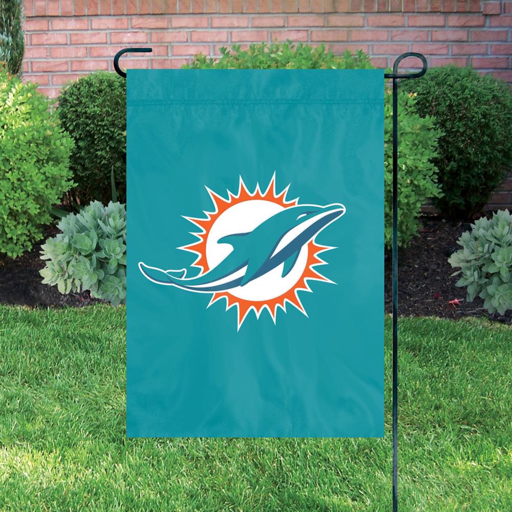 Party Animal NFL Miami Dolphins Garden Flag Full Size 18x12.5