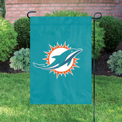 Party Animal NFL Miami Dolphins Garden Flag Full Size 18x12.5