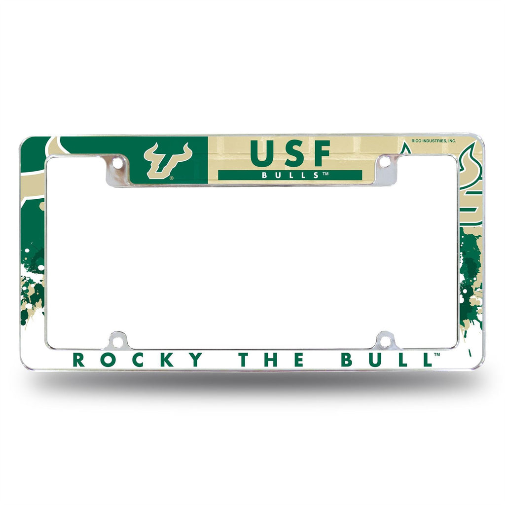 Rico NCAA South Florida Bulls (USF) Auto Tag All Over Chrome Frame AFC