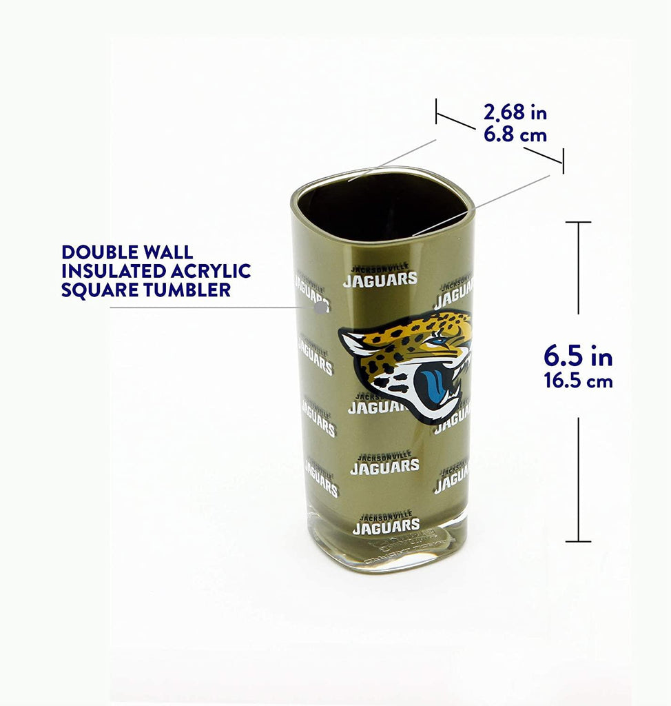 Duck House NFL Jacksonville Jaguars Insulated Square Tumbler Cup 16 oz.