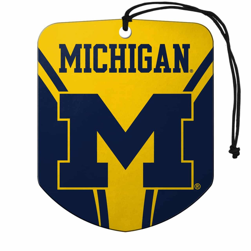 Fanmats NCAA Michigan Wolverines Shield Design Air Freshener 2-Pack