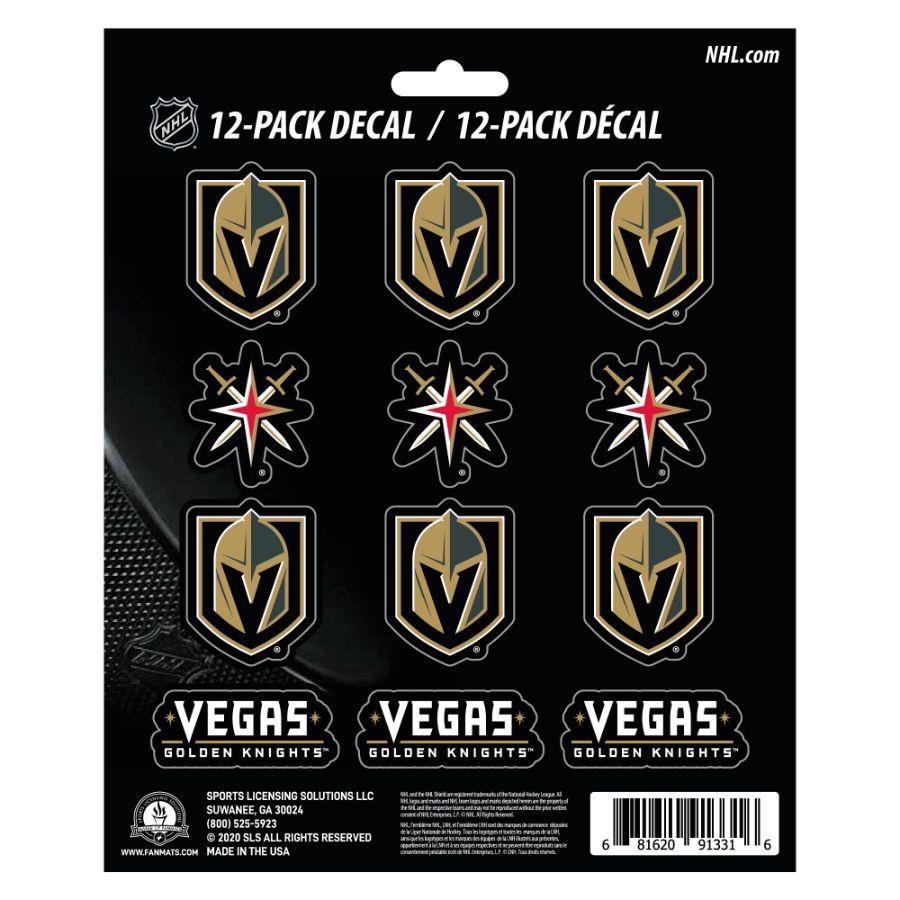 Fanmats NHL Vegas Golden Knights Mini Decals 12-Pack