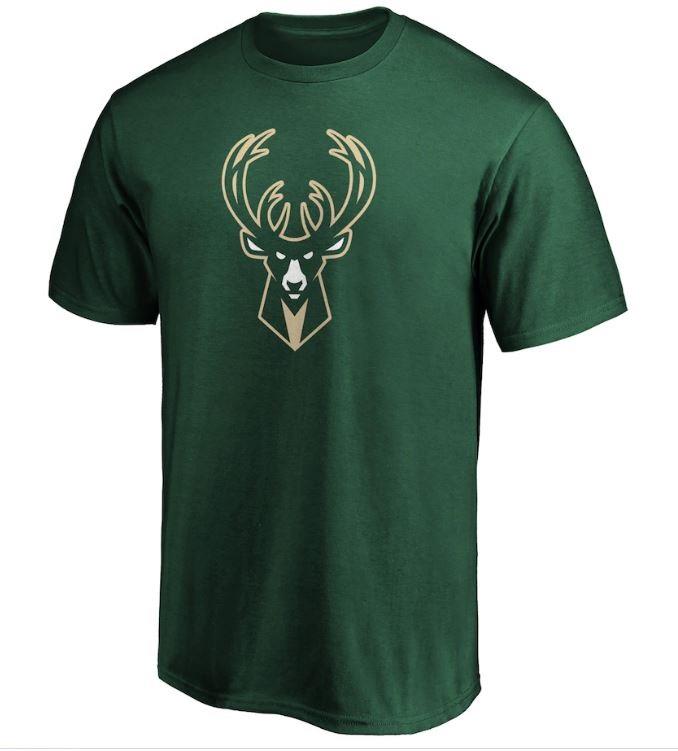 Fanatics Branded NBA Men's Milwaukee Bucks Primary Team Logo T-Shirt