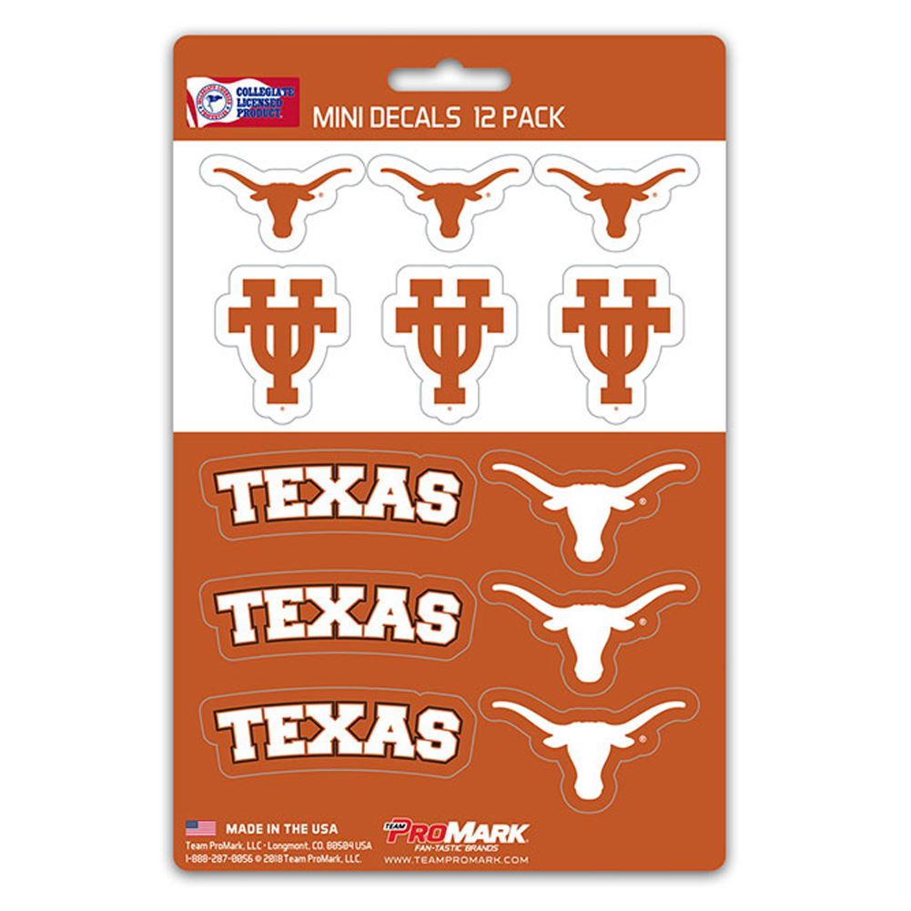 Fanmats NCAA Texas Longhorns Mini Decals 12-Pack