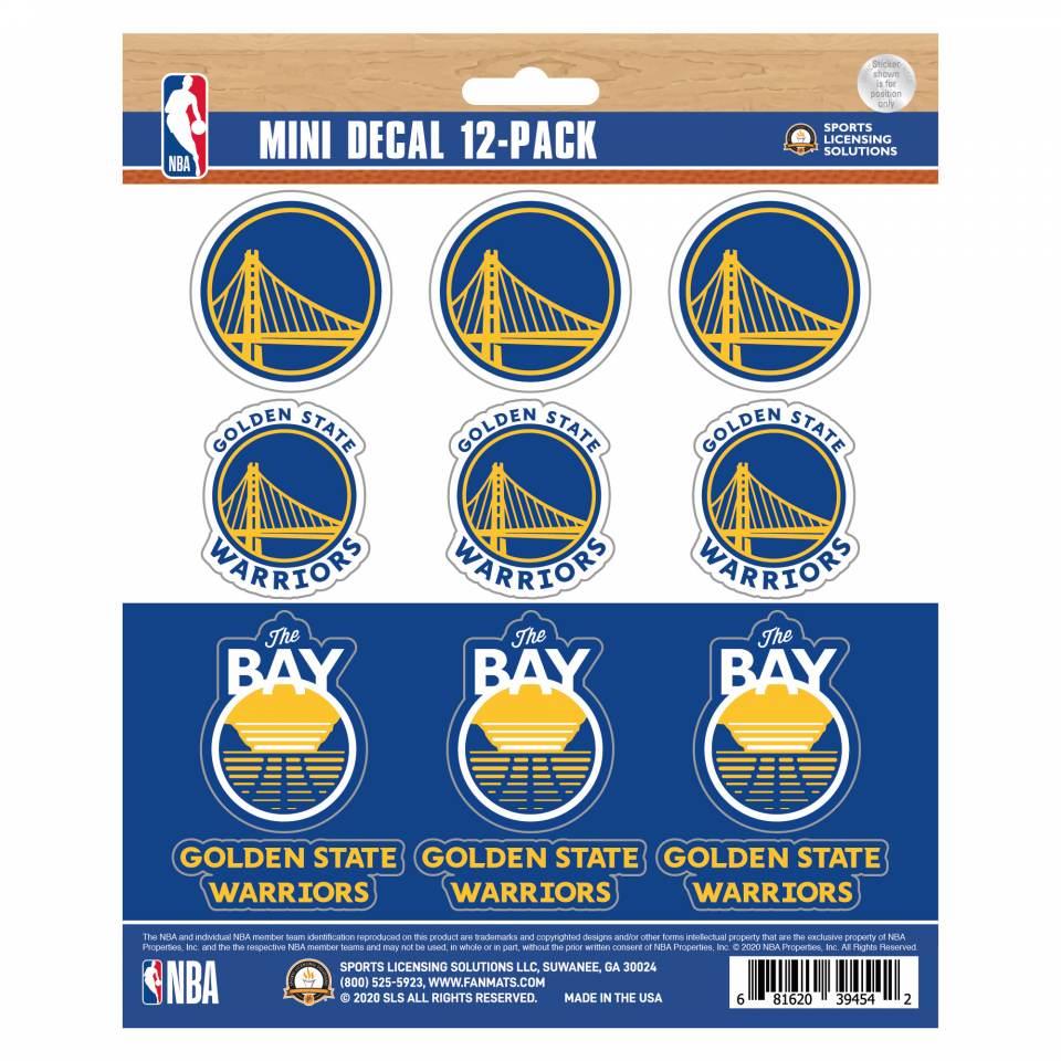 Fanmats NBA Golden State Warriors Mini Decals 12-Pack