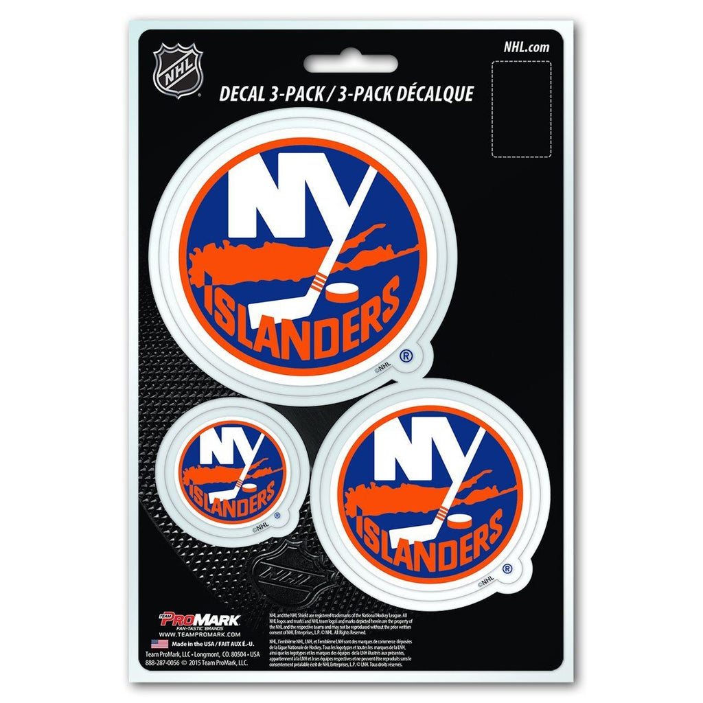 Promark NHL New York Islanders Team Decal - Pack of 3