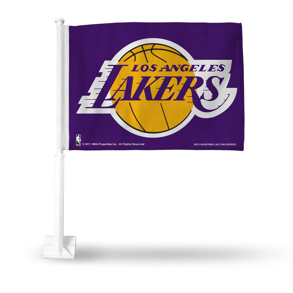 Rico NBA Los Angeles Lakers Car Flag Purple 15" x 11"