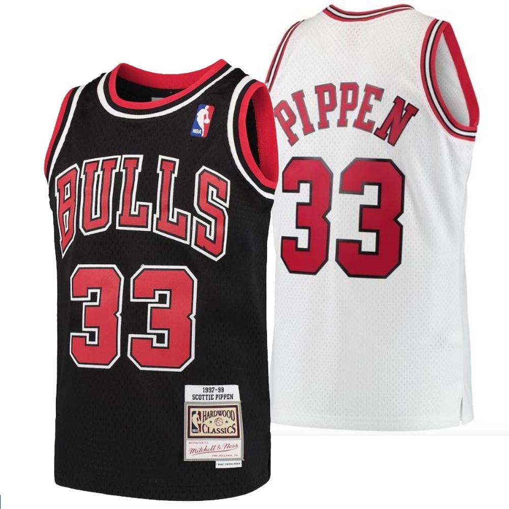 Men's Mitchell & Ness Scottie Pippen Red Chicago Bulls 1995-96 Hardwood Classics Reload Swingman Jersey