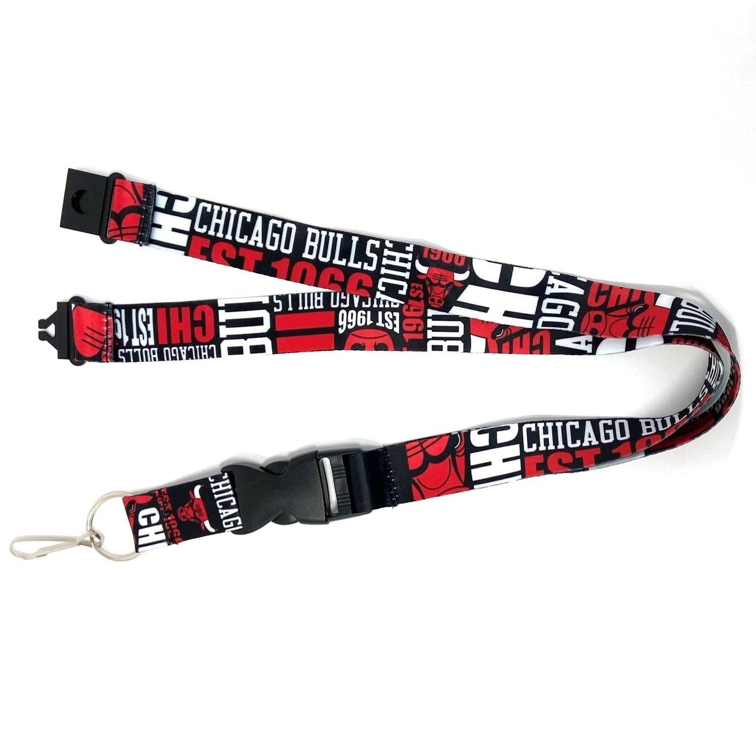 Aminco NBA Chicago Bulls Dynamic Lanyard Keychain Badge Holder With Sa ...