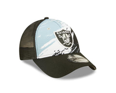 New Era NFL Men's Las Vegas Raiders Marble 9FORTY Adjustable Snapback Hat Black OSFM