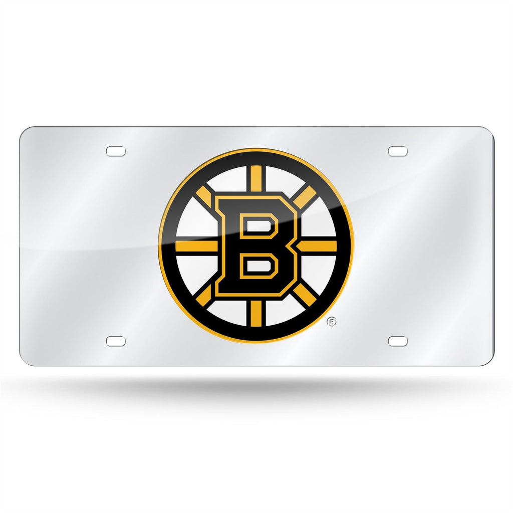 Rico NHL Boston Bruins Laser Cut Mirror Auto Tag Car License Plate LZS