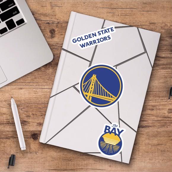 Fanmats NBA Golden State Warriors Team Decal - Pack of 3