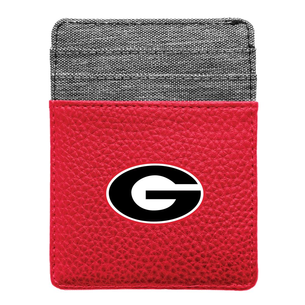 Little Earth NCAA Unisex Georgia Bulldogs Pebble Front Pocket Wallet Red One Size
