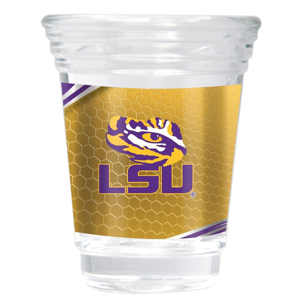 Great American Products NCAA LSU Tigers Party Shot Glass w/Metallic Graphics Team 2oz.