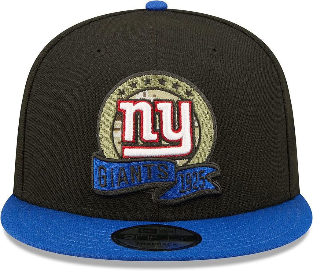 New Era NFL Men's New York Giants 2022 Salute To Service 9FIFTY Snapback Hat Black/Royal OSFA