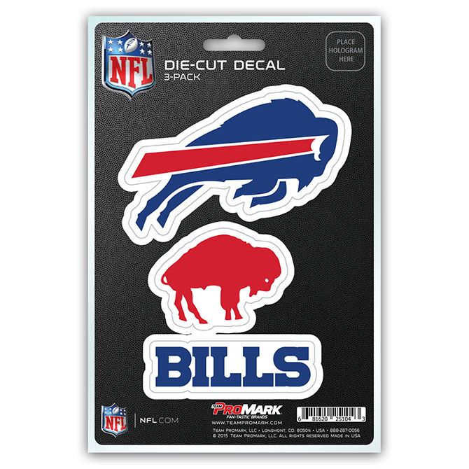 Promark NFL Buffalo Bills Team Decal - Pack of 3