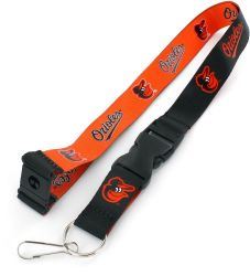 Aminco MLB Baltimore Orioles Reversible Lanyard Keychain Badge Holder With Safety Clip